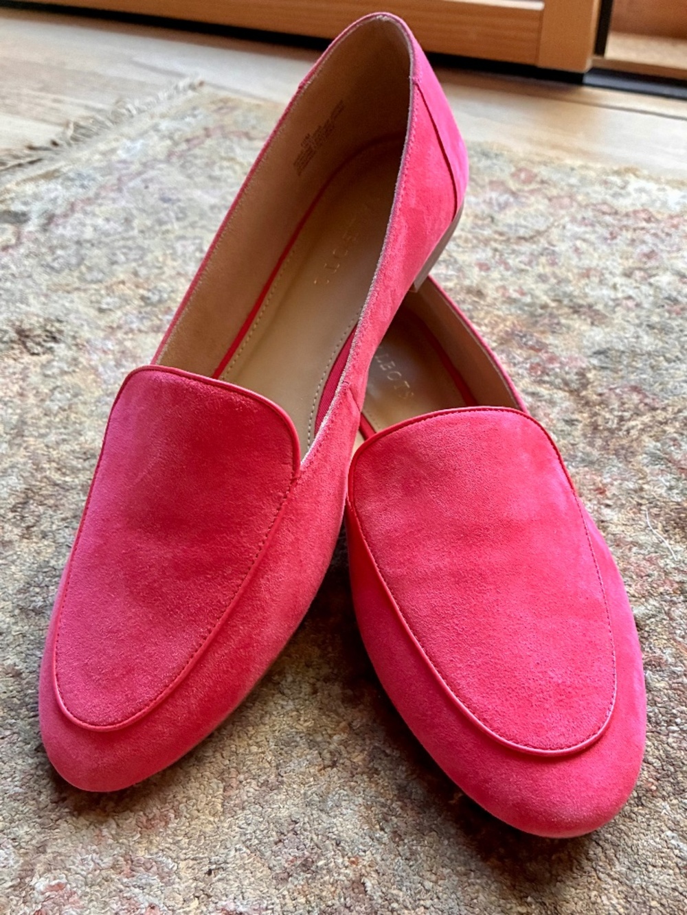 Talbots Pink Suede Venetian Loafers, Size 10